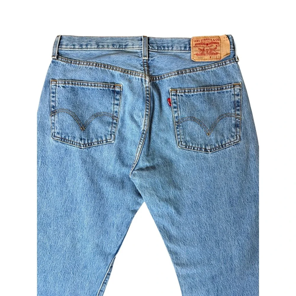 Levi's‎ 501 Original Fit Jeans Mens 36x34 Button Fly Blue Denim